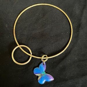 Beautiful handmade keychain bracelet Goldtone